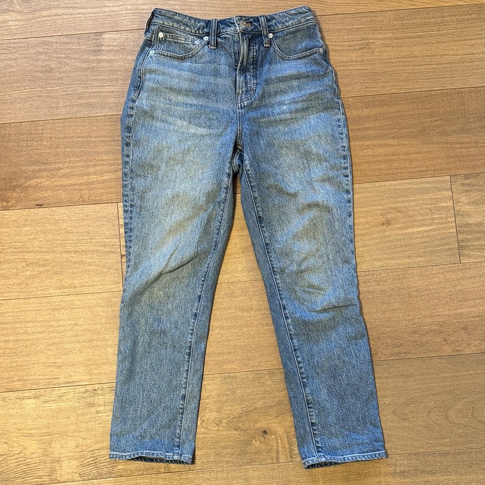 Madewell Denim Straight Leg Curvy Mom Jeans in Blue